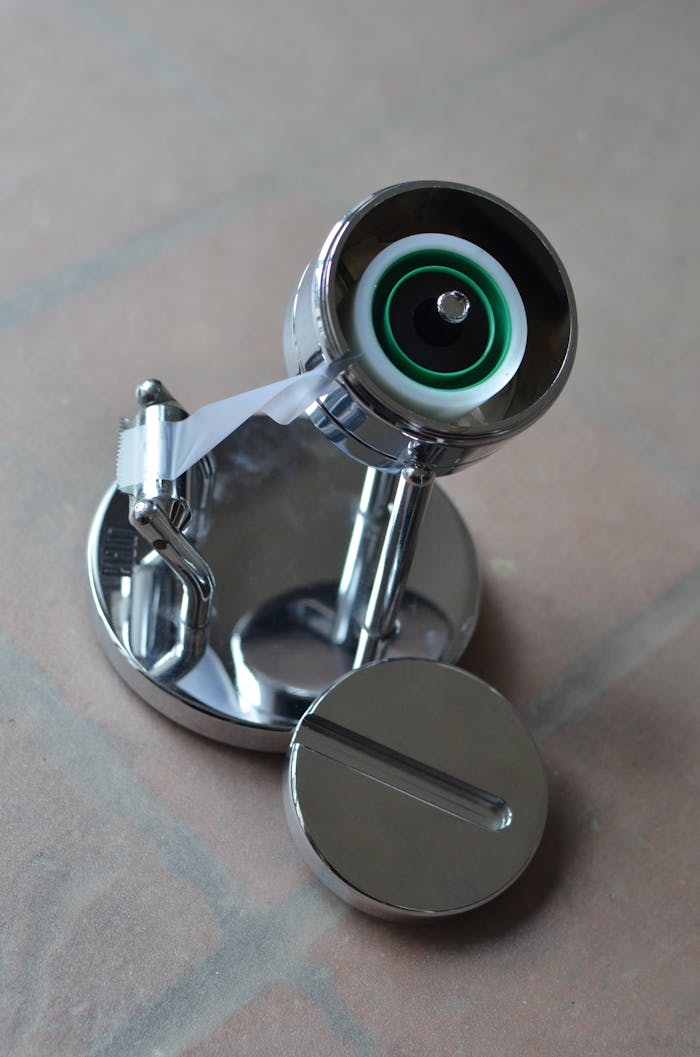 Tape dispenser placed on rough surface